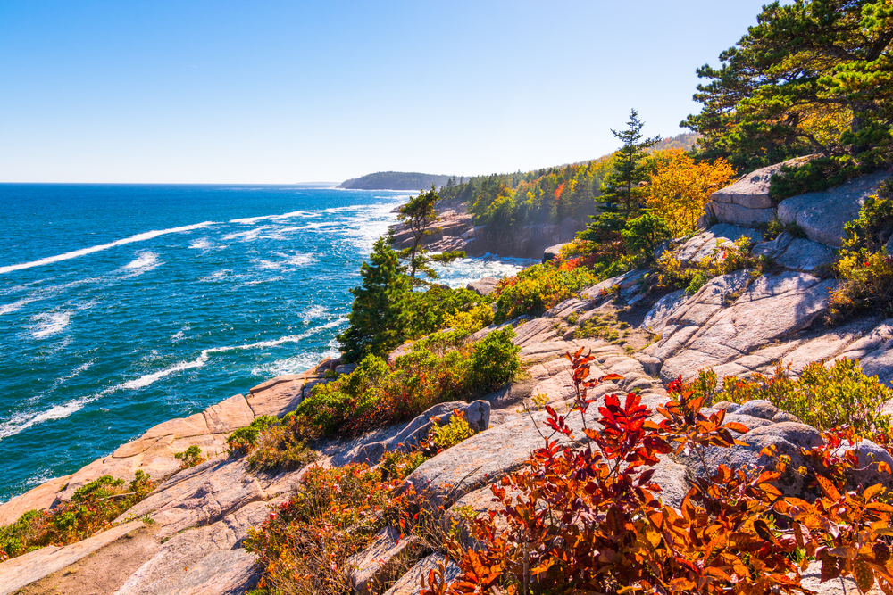 Rocky coastline of Acadia National Park