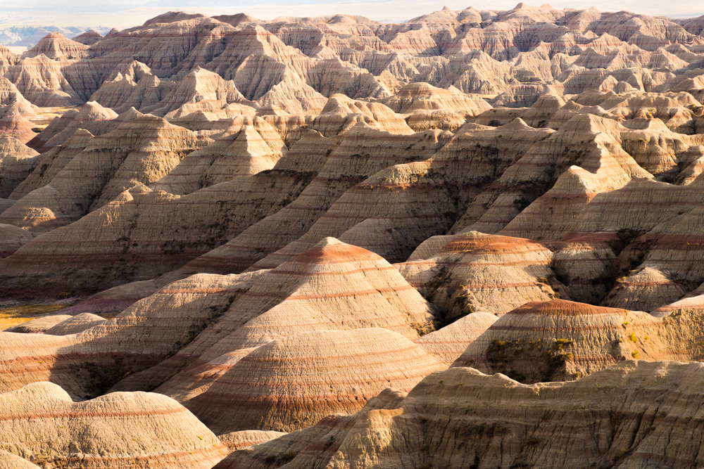 Badlands National Park up close rock formations