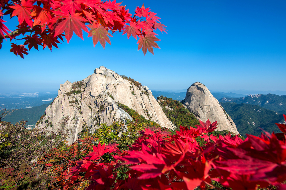 Jirisan National Park hwaeomsa fall foliage