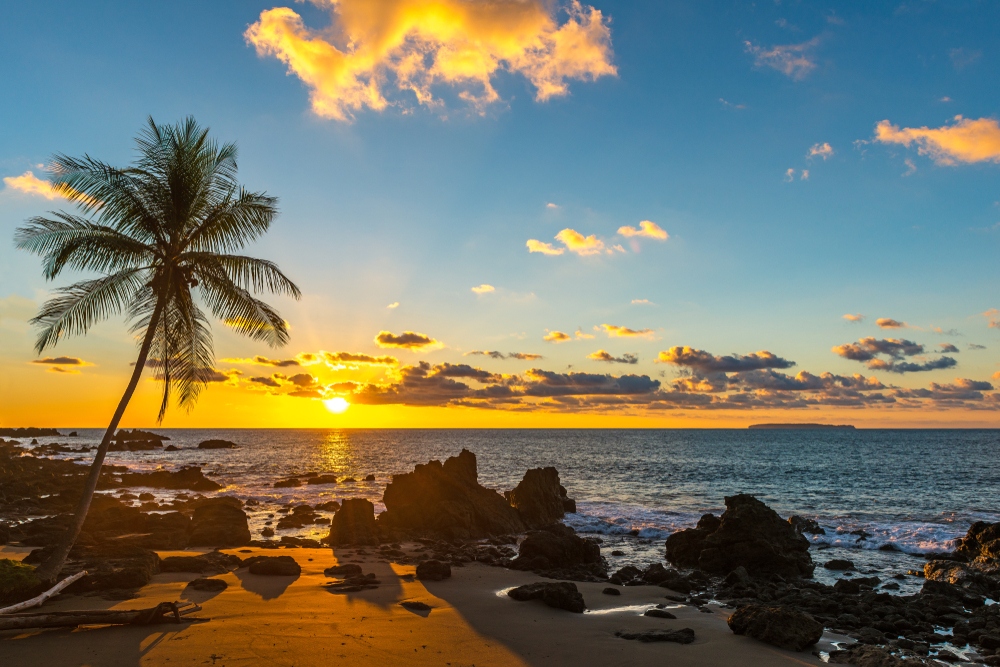 Corcovado National Park. sunsetting on horizon