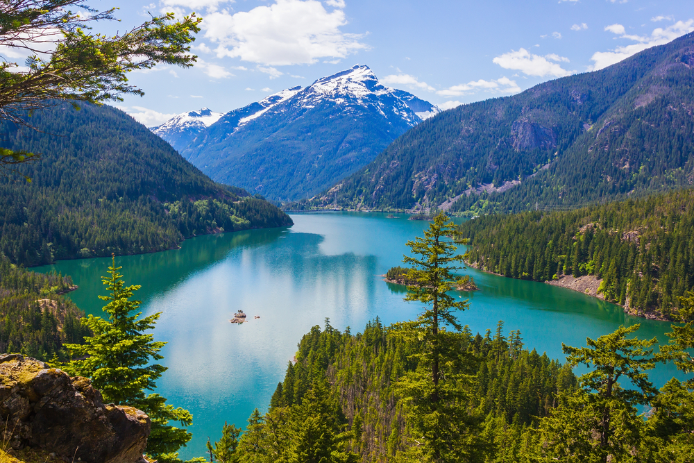 Panoramic view Crater Lake National Park