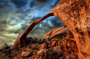 Narrow arch in Arches National Park