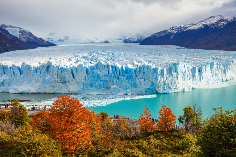 Tierra del Fuego National Park red fall foliage