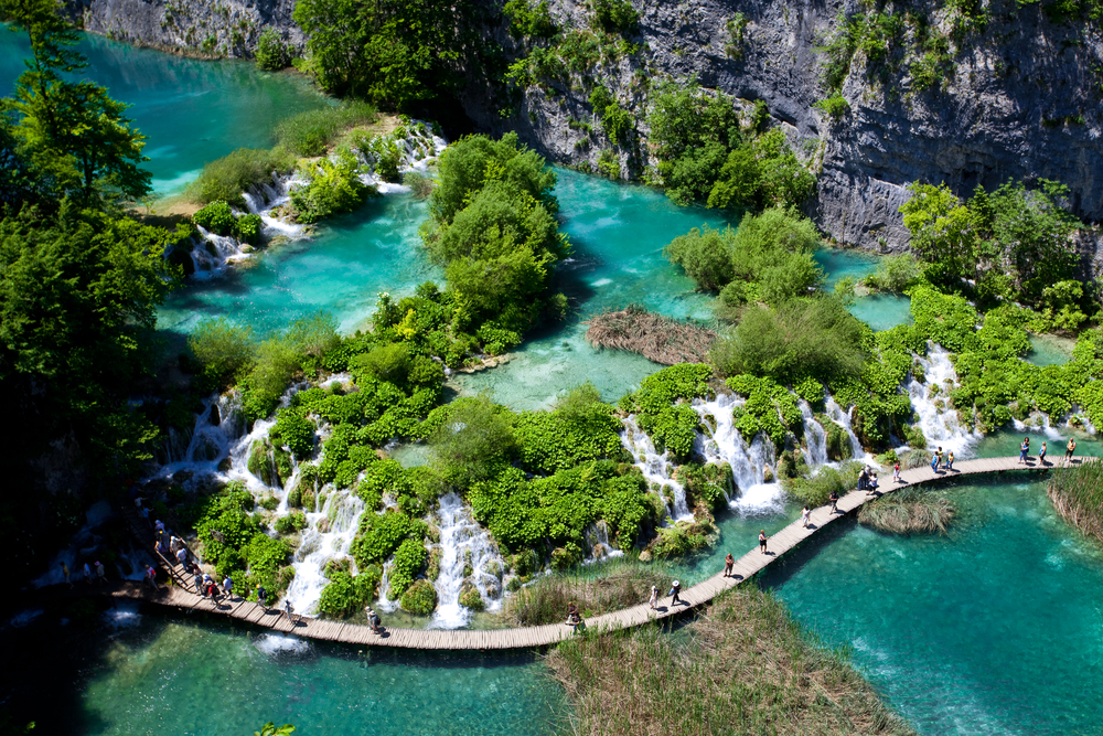 Plitvice Lakes National Park aerial view