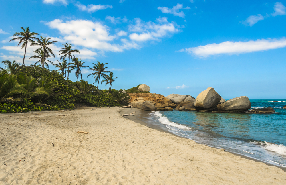 Tayrona National Park beach and boulders