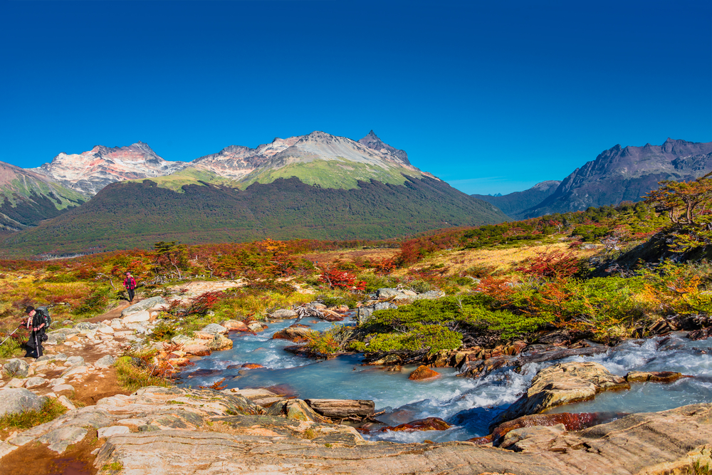 Los Alerces National Park lake and mountain backdrop