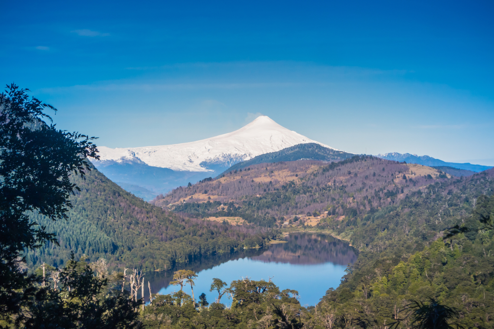 Volcano backdrop in Huerquehue National Park