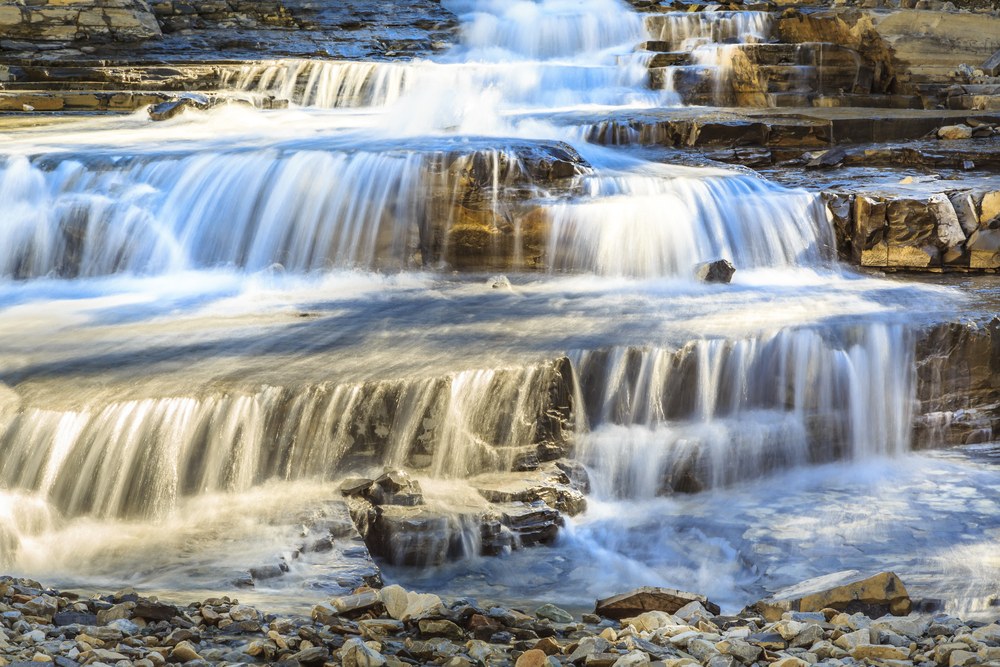 Waterton Lakes National Park red rock creek