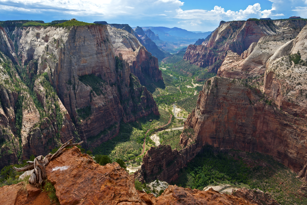 Pinnacle sandstone towers in Capitol Reef National Park