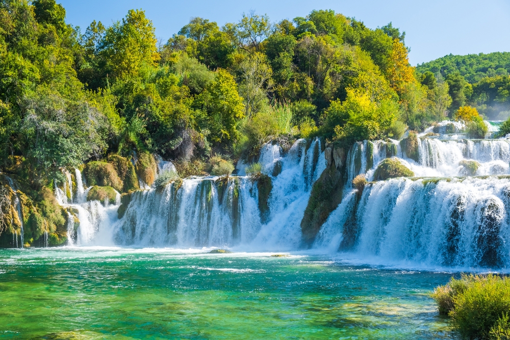 Plitvice Lakes National Park aerial view